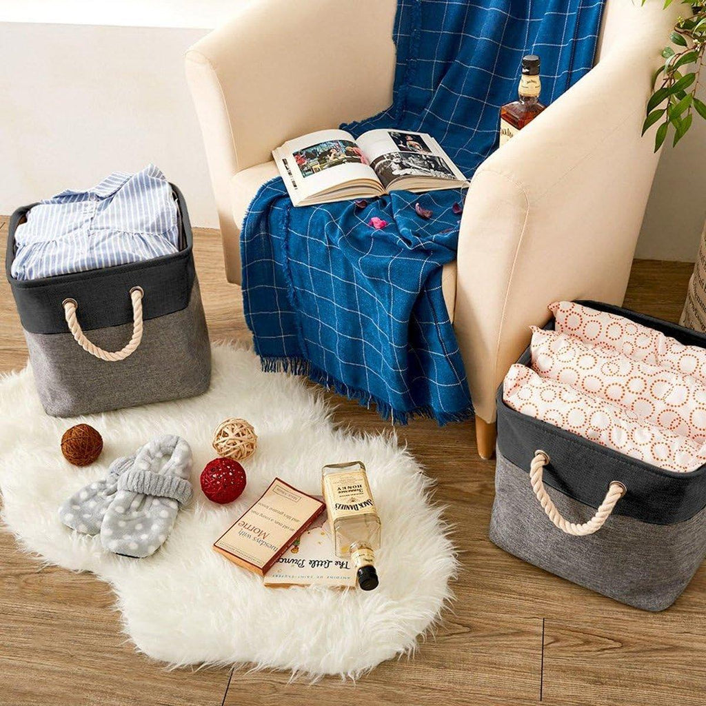 Foldable Linen Laundry Basket Six Colour Pairs | StorageOZ