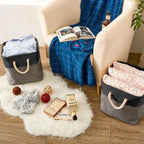 Foldable Linen Laundry Basket Six Colour Pairs | StorageOZ
