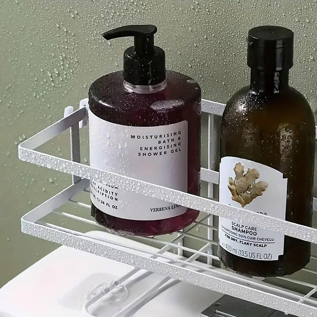 Stainless Bathroom Wall Storage Rack Two Colours | StorageOZ