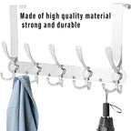5 Hook Stainless Steel Over Door Coat Rack | StorageOZ