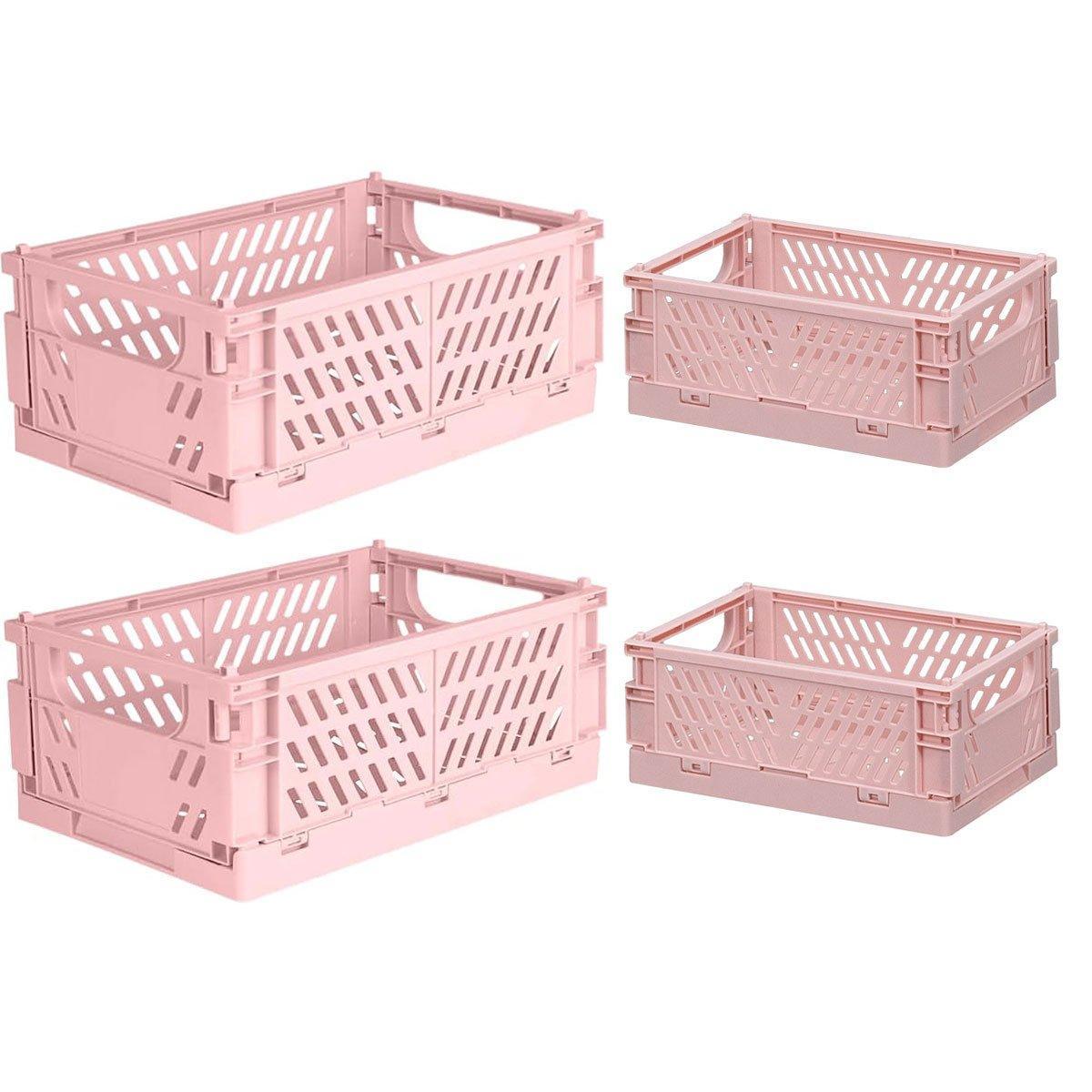 4 Pcs Stackable Storage Baskets Two Colours | StorageOZ