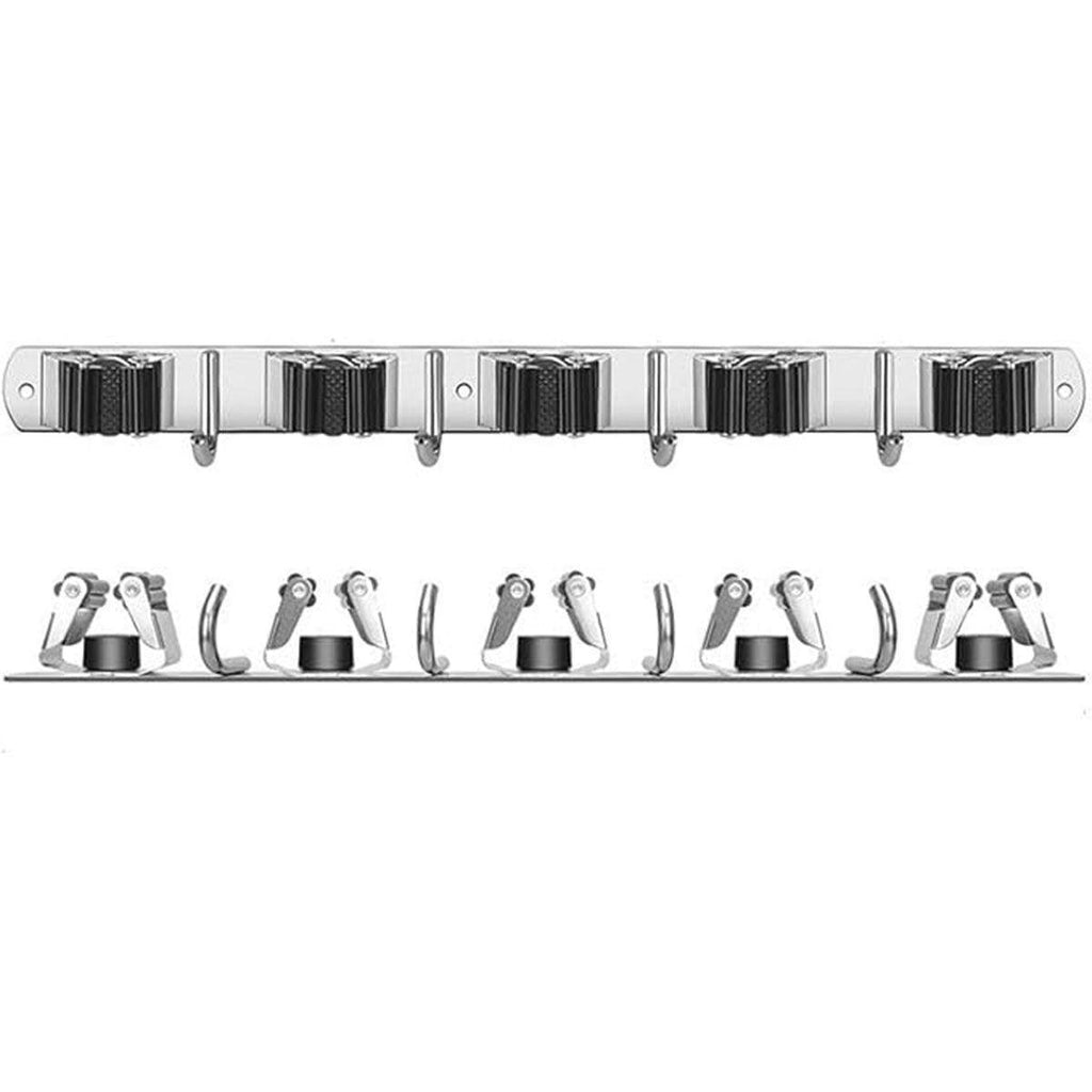 304 Steel Punch Free Mop Rack Two Colours | StorageOZ
