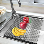 Foldable Stainless Steel Dish Drain Rack | StorageOZ