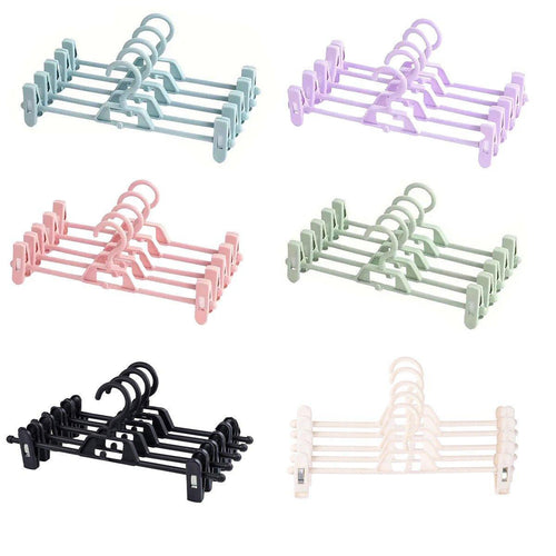 10 Pcs Clip Trouser Hangers in Six Colours | StorageOZ
