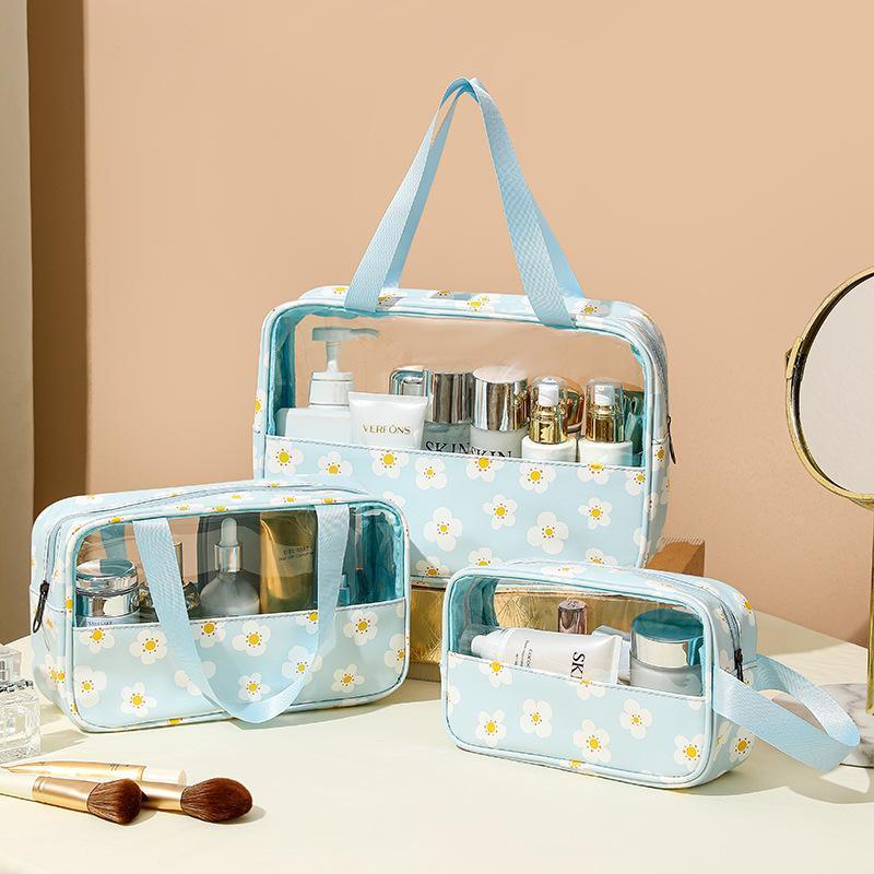 3 Pcs Printed PVC Makeup Bags Four Colours | StorageOZ