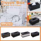 PU Leather Tissue Box Cover in Six Styles | StorageOZ