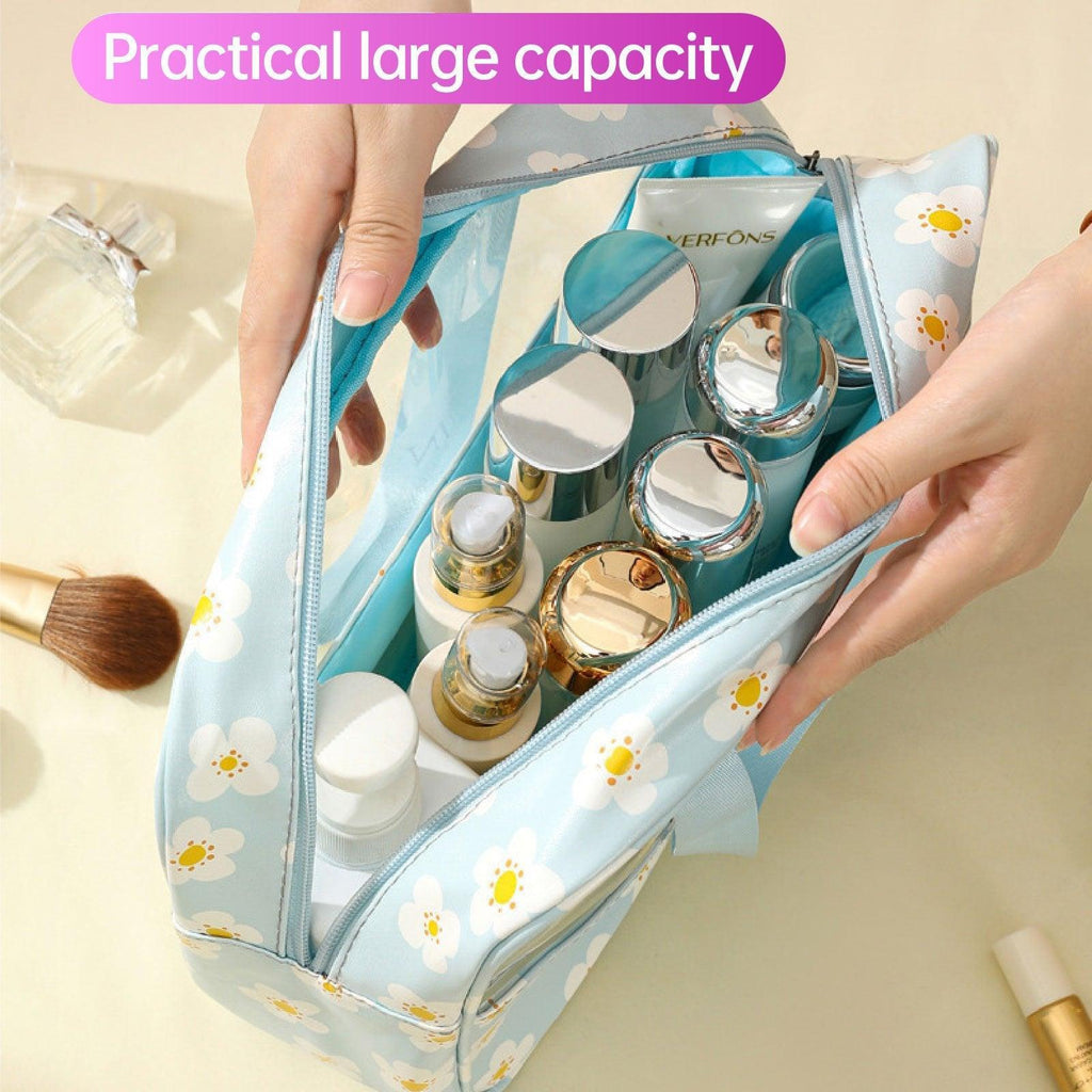 3 Pcs Printed PVC Makeup Bags Four Colours | StorageOZ