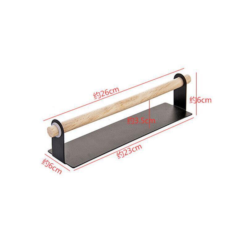 No Drill Black Towel and Roll Holder Rack | StorageOZ
