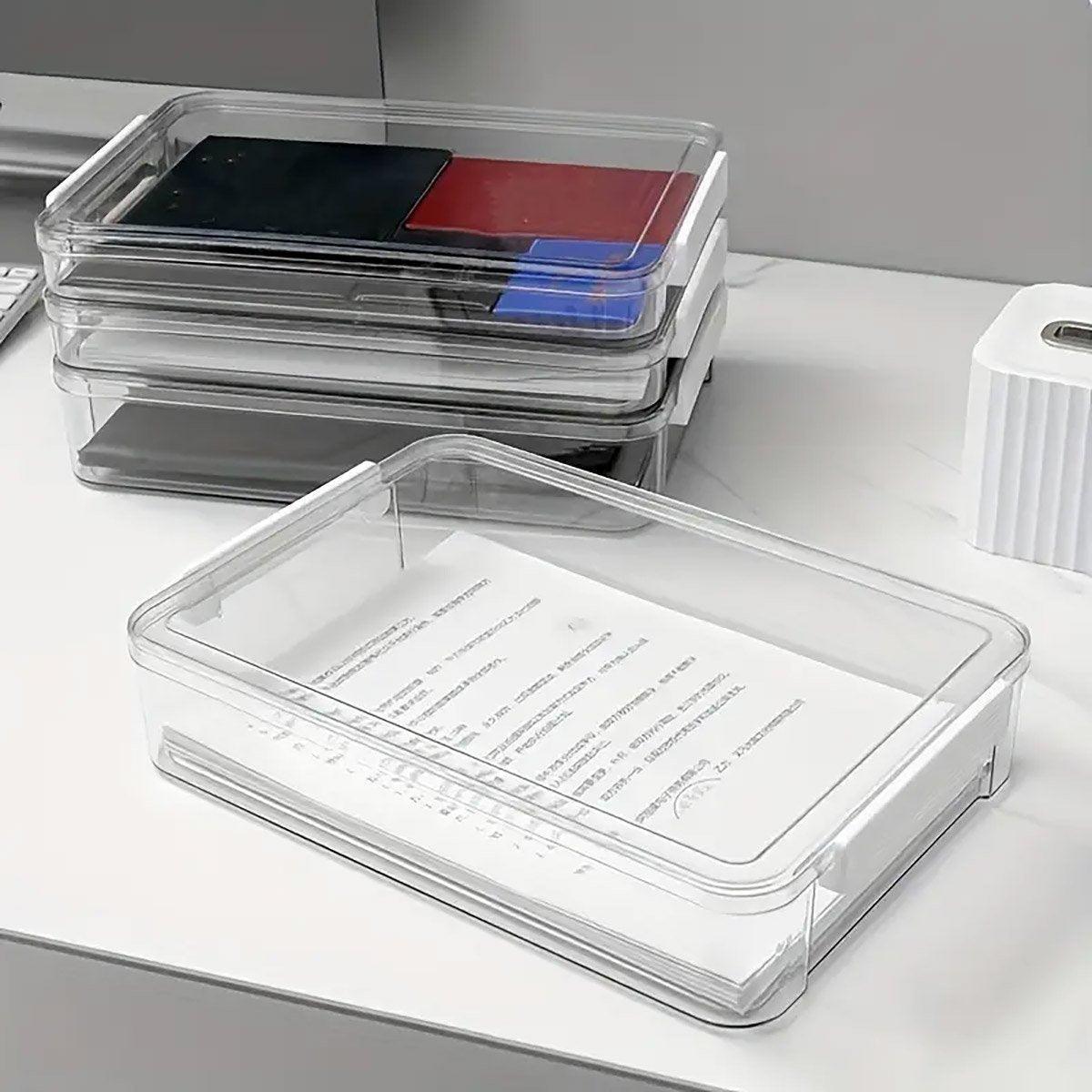 A4 Transparent File Storage Box Two Sizes | StorageOZ