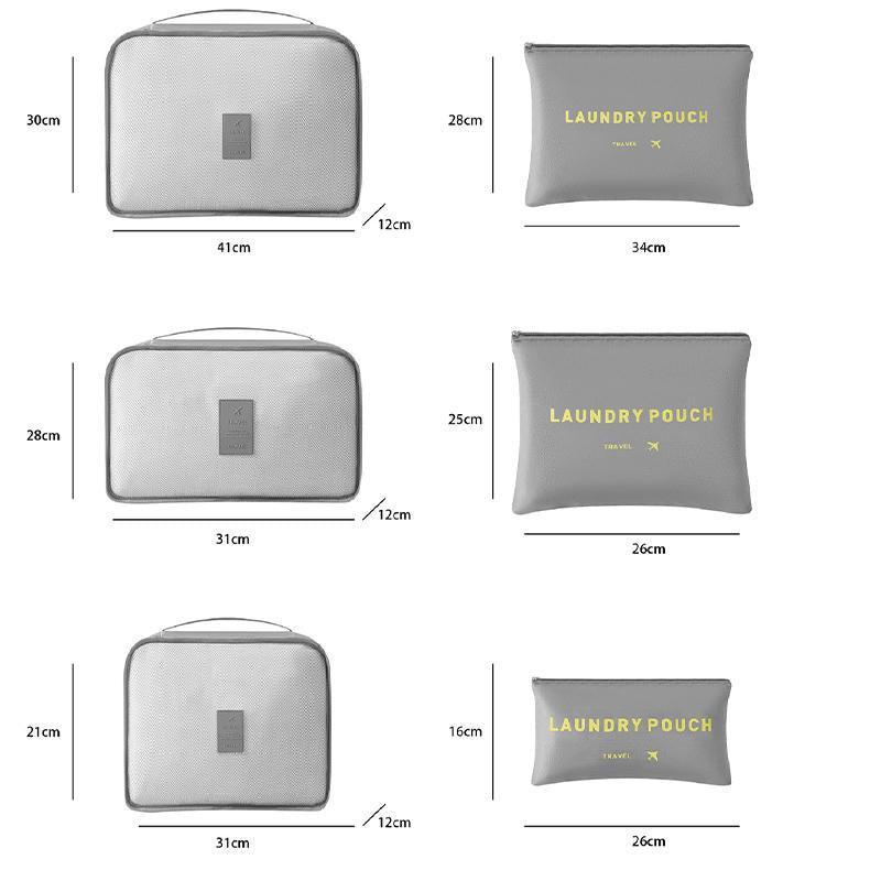 6 Pcs Luggage Organiser Set Seven Colours | StorageOZ