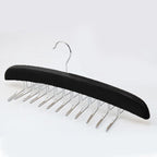 Wood Tie Scarf Hanger with 24 Fold Hooks | StorageOZ