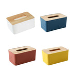 PP Wood Tissue Box Cover in Four Colours | StorageOZ