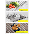 Foldable Stainless Steel Dish Drain Rack | StorageOZ