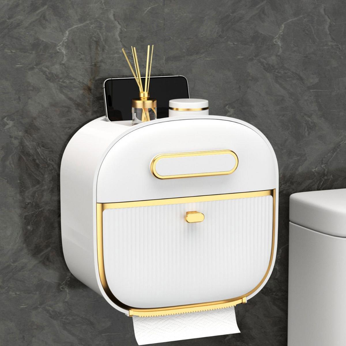 Wall Mounted Toilet Tissue Box Two Colours | StorageOZ