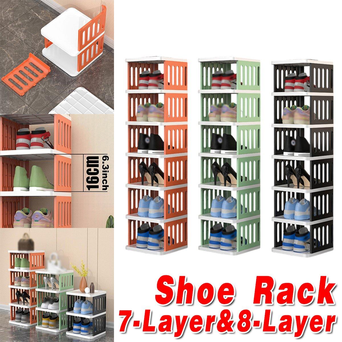 Vertical Shoe Rack 7 or 8 Tiers Three Colours | StorageOZ