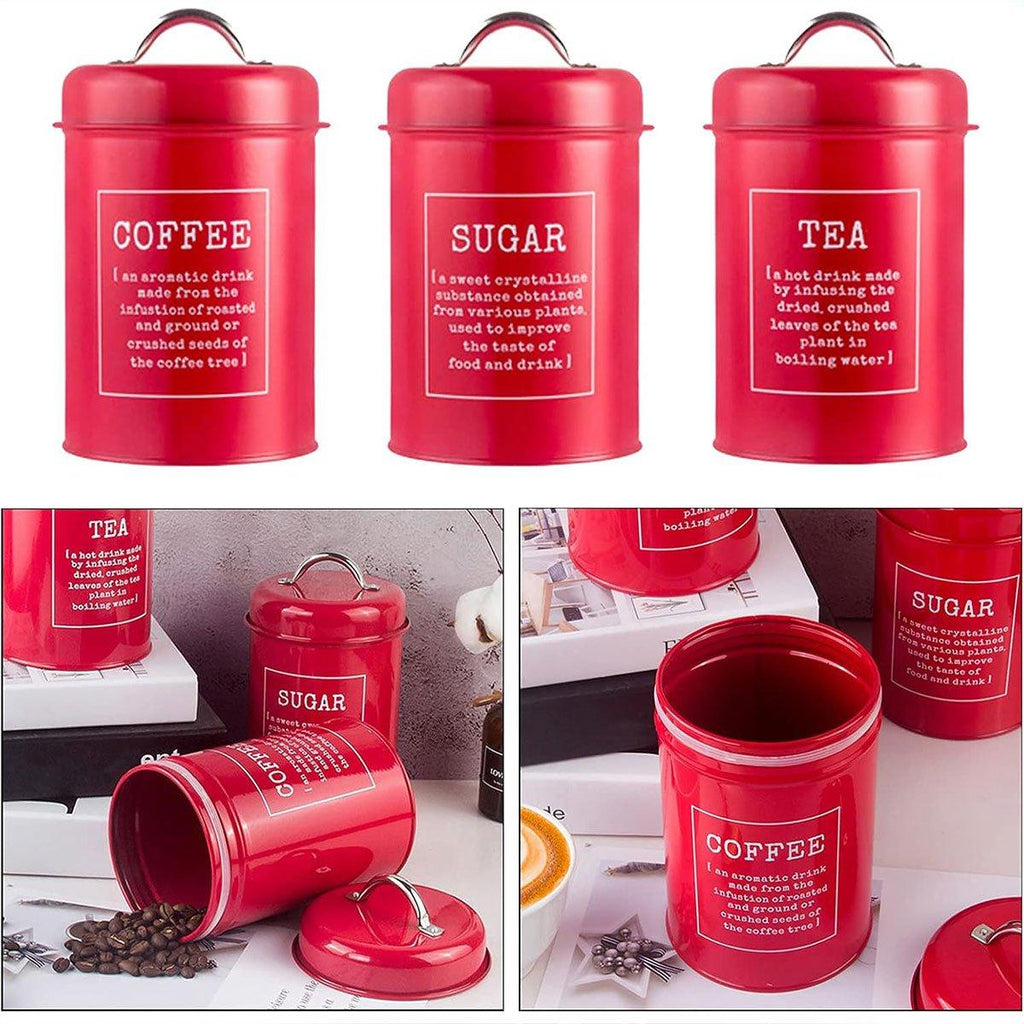 3 Pcs Sealed Kitchen Canister Jar Set Organiser | StorageOZ
