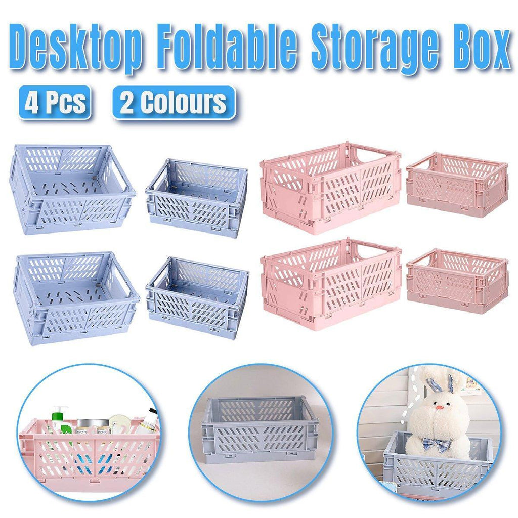 4 Pcs Stackable Storage Baskets Two Colours | StorageOZ