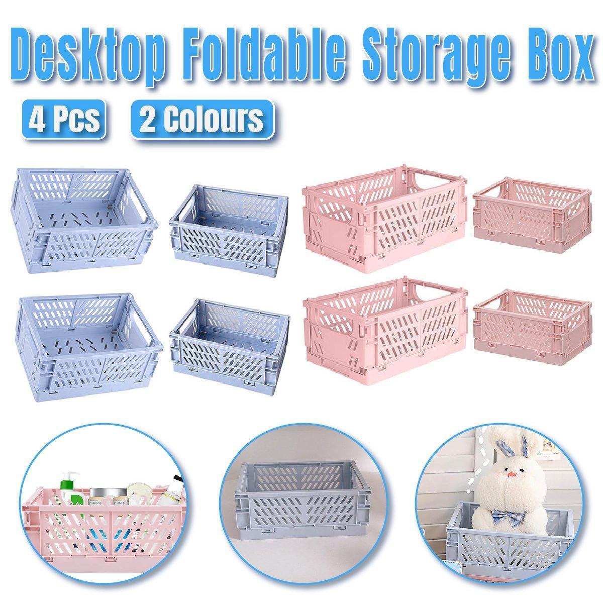 4 Pcs Stackable Storage Baskets Two Colours | StorageOZ