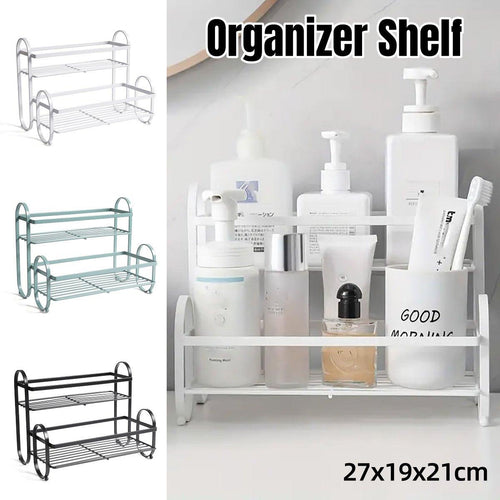Iron Double Shelf Countertop Storage Rack | StorageOZ