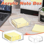 Clear Acrylic Sticky Note Holder Desk Box | StorageOZ