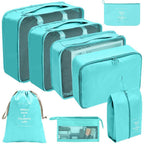 8 Pcs Waterproof Packing Cubes Six Colours | StorageOZ