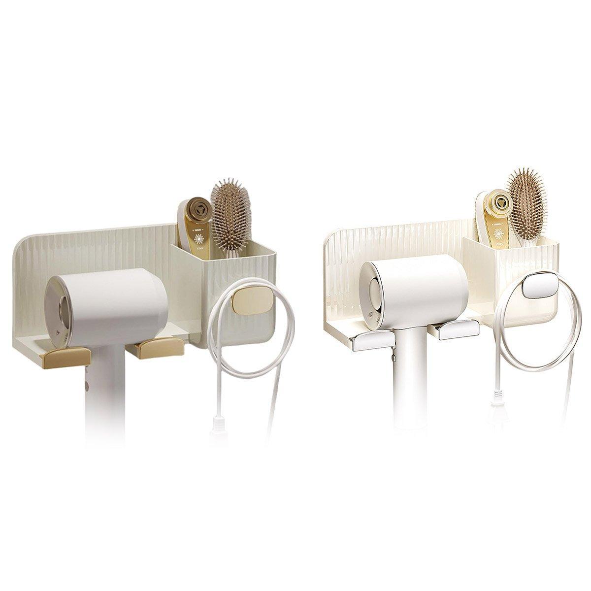 Wall Hair Dryer Holder in Gold or Silver | StorageOZ