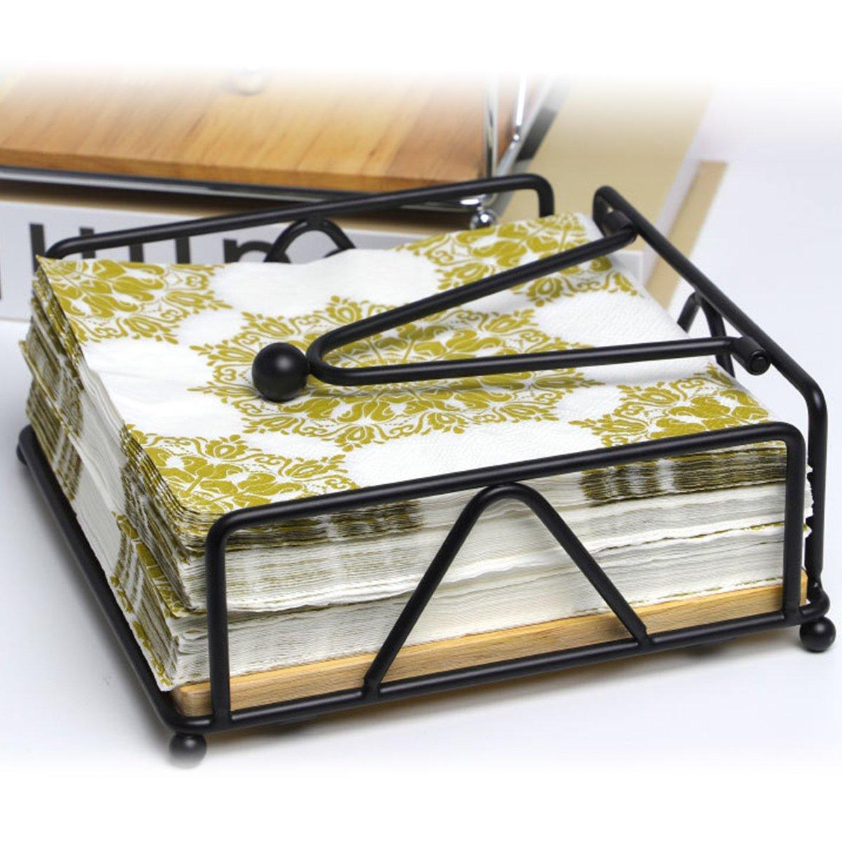 Iron Wood Napkin Holder in Three Colours | StorageOZ
