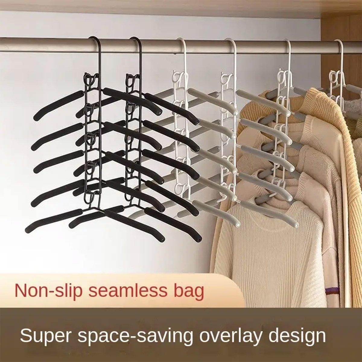 Multi Layer Folding Clothes Hanger Two Colours | StorageOZ