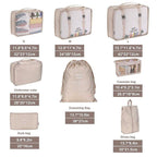 8 Pcs Waterproof Packing Cubes Six Colours | StorageOZ