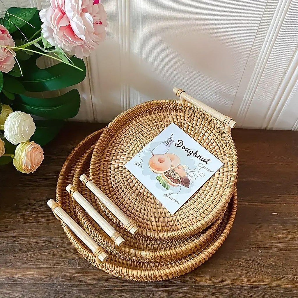Rattan Serving Basket in Three Diameters | StorageOZ