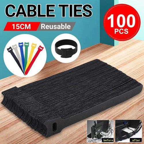 100 Pcs Reusable Cable Ties Two Colour Packs | StorageOZ