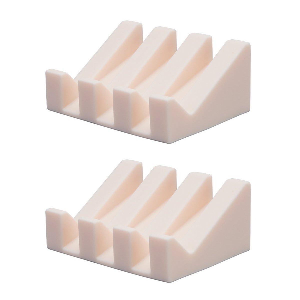 2 Pcs Silicone Soap Dish Holders Two Colours | StorageOZ
