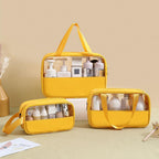 3 Pcs Clear PVC Makeup Bags in Five Colours | StorageOZ