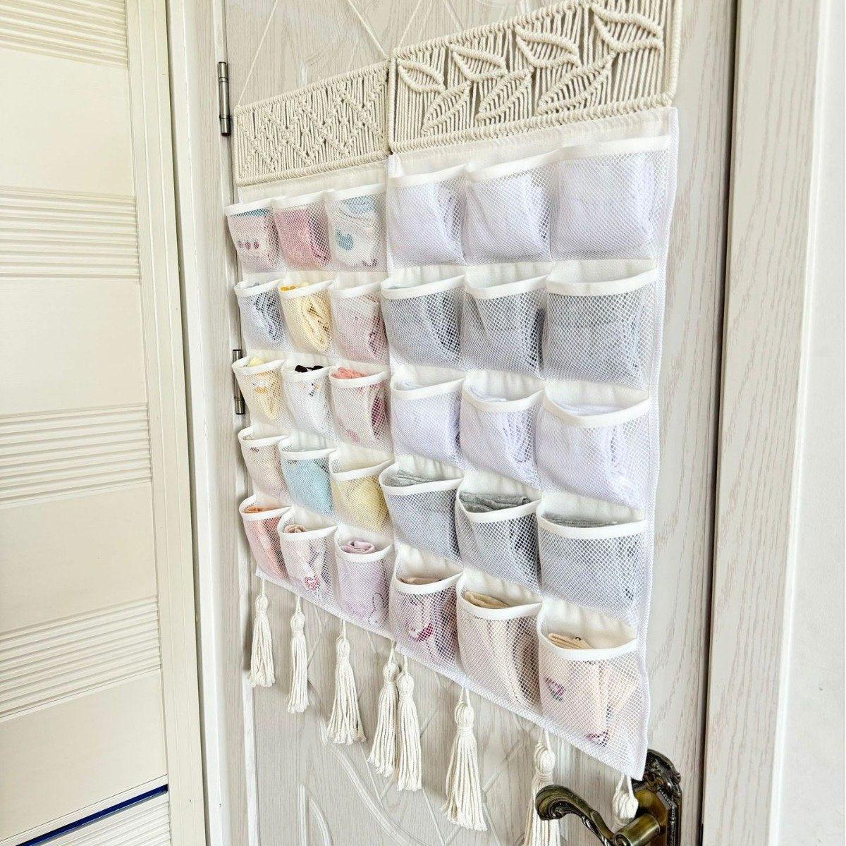 Woven Hanging Storage Bag in Two Styles Set | StorageOZ