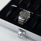 12 Grid Aluminium Carbon Fibre Watch Box | StorageOZ
