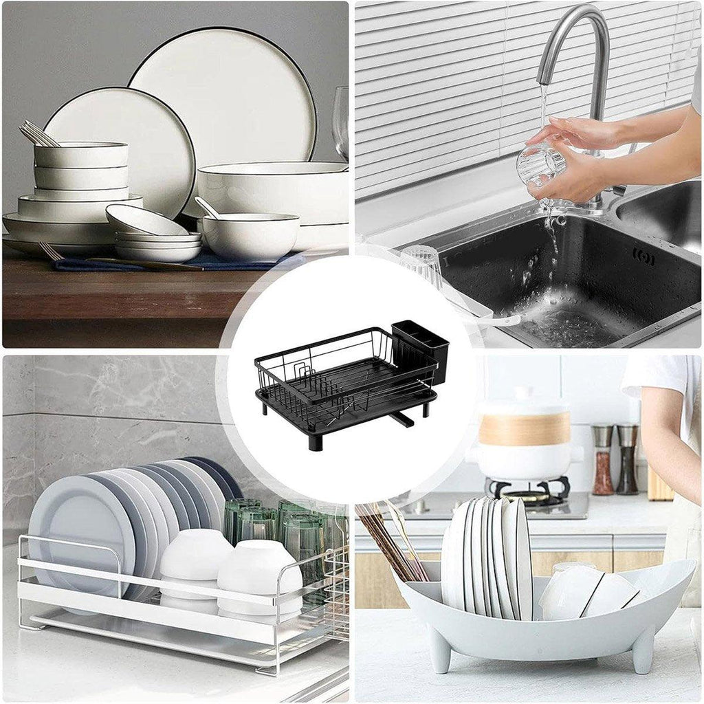 Kitchen Sink Dish Rack with Tray Two Colours | StorageOZ