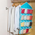 16 Pocket Clear Hanging Organiser Five Colours | StorageOZ