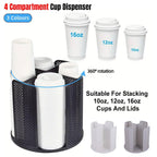 4 Compartment Rotating Cup Holder Three Colours | StorageOZ