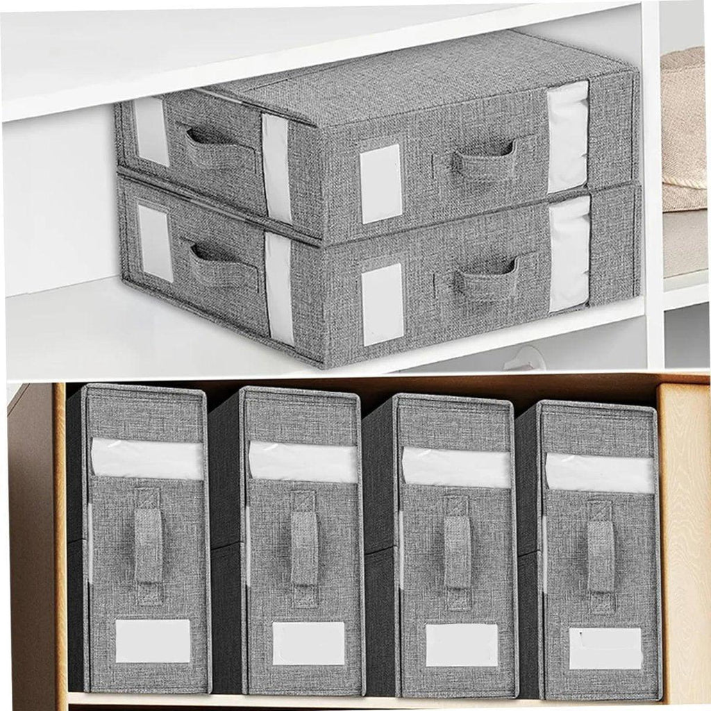 Fabric Storage Box with Window Four Colours | StorageOZ