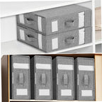 Fabric Storage Box with Window Four Colours | StorageOZ