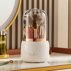 Makeup Brush Holder with a Clear Dome Lid | StorageOZ