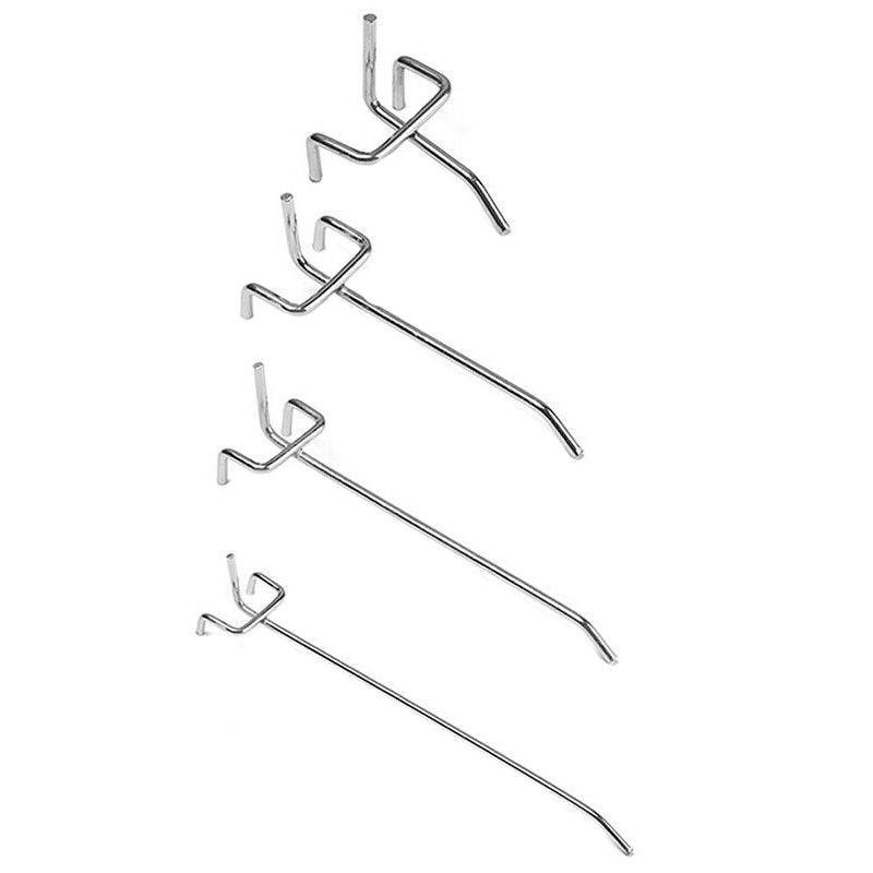 50 Pcs Steel Pegboard Hooks Four Lengths | StorageOZ