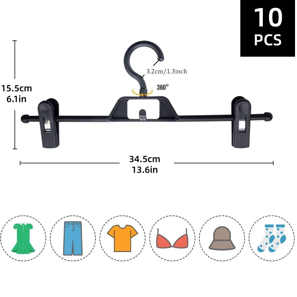10 Pcs Clip Trouser Hangers in Six Colours | StorageOZ