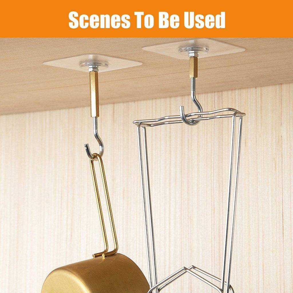 12 Pcs Stainless Steel Adhesive Wall Hooks | StorageOZ