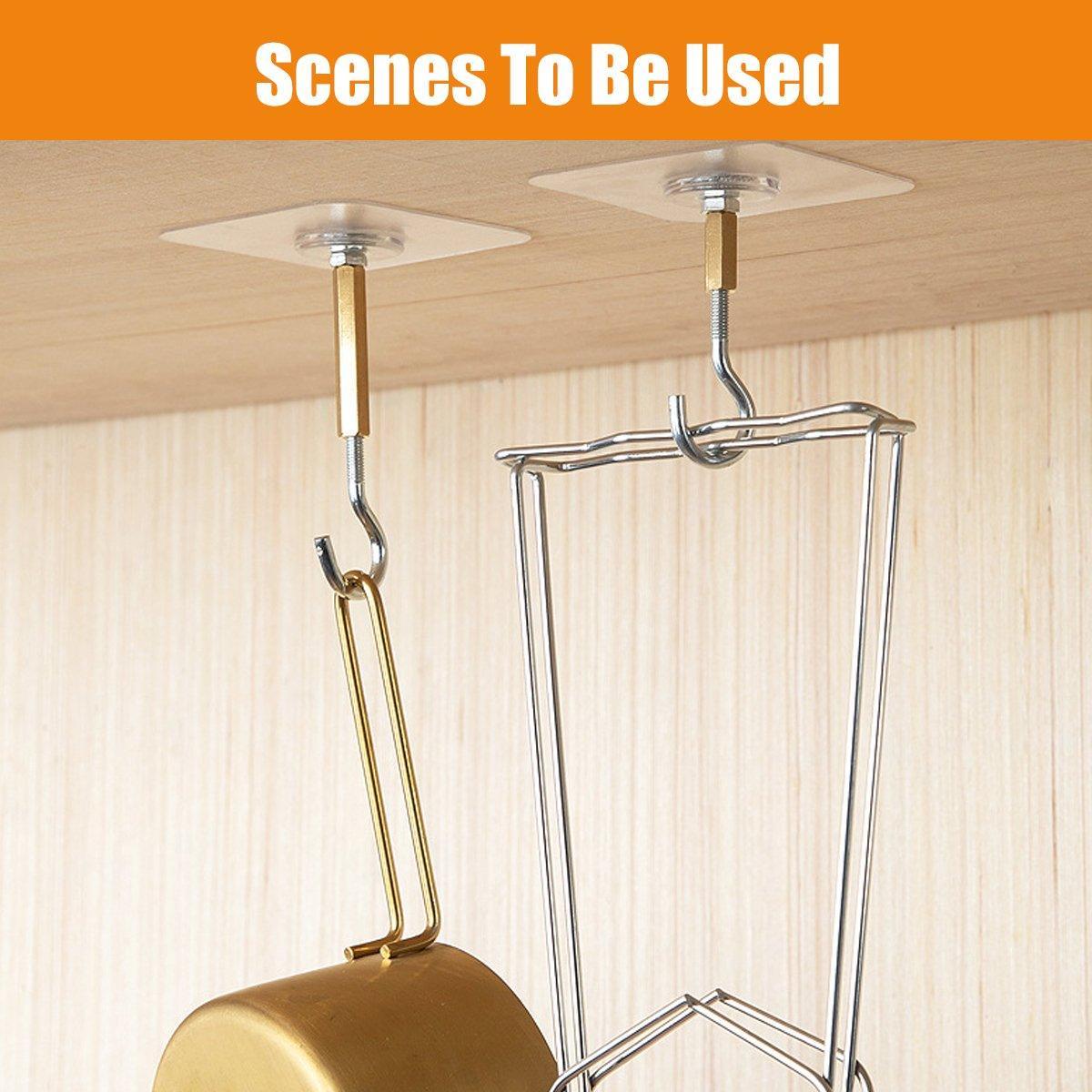 12 Pcs Stainless Steel Adhesive Wall Hooks | StorageOZ