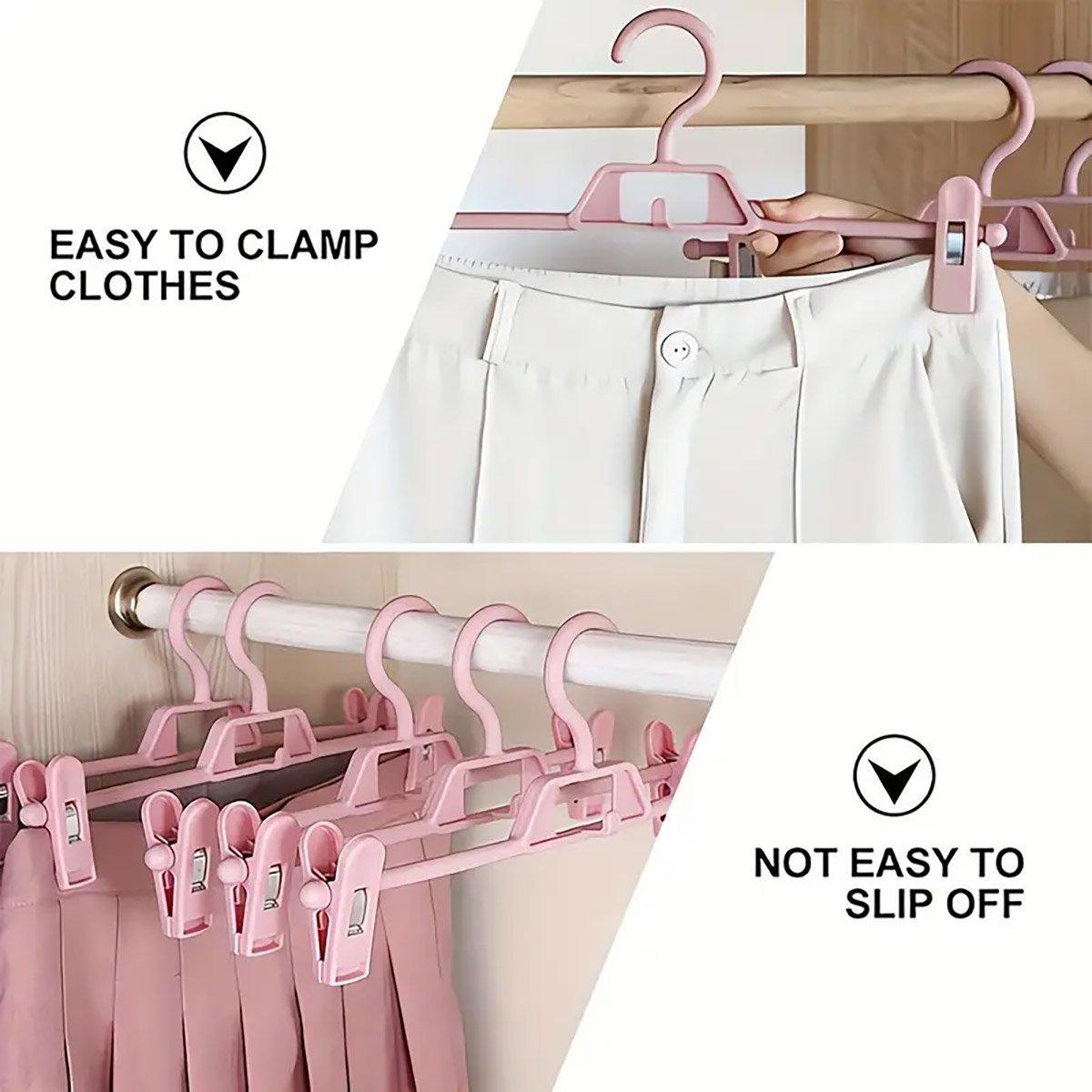10 Pcs Clip Trouser Hangers in Six Colours | StorageOZ