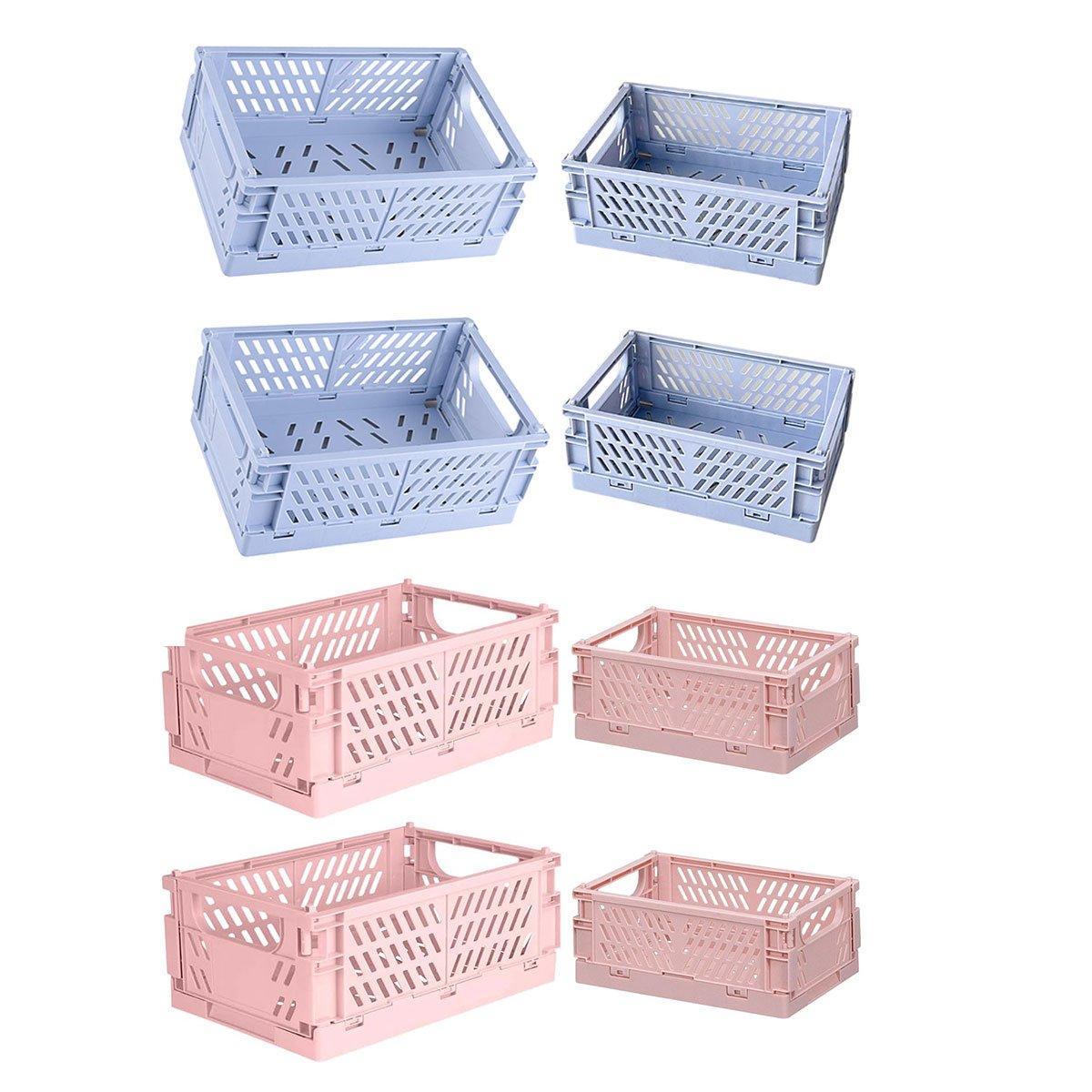 4 Pcs Stackable Storage Baskets Two Colours | StorageOZ