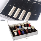 12 Grid Aluminium Carbon Fibre Watch Box | StorageOZ