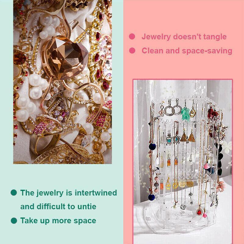 Rotating Acrylic Earring Jewellery Display Rack | StorageOZ