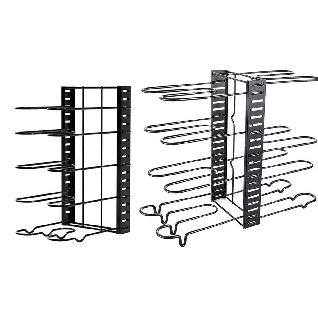 Vertical Iron Pot Lid Rack in Two Heights | StorageOZ
